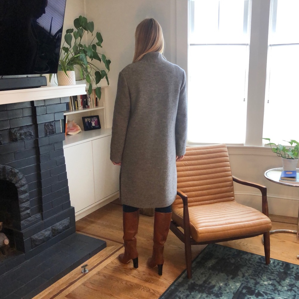 Dylan Gray Wool Coat View 4
